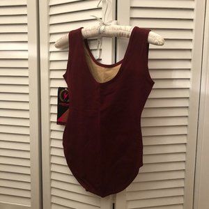 Eurotard Youth burgundy maroon dance body, M